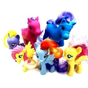 Pony Figure Lot of 6 Toys Playset Children Kids